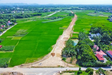 Construction progress updated in October 2023 - Renovation and upgrading project of provincial road 506B, section from Tho Lap commune to Xuan Tin commune, Tho Xuan district 
